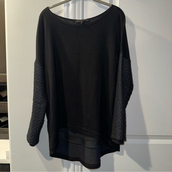 Generation Love Bobo Laminated Boucle Combo Sweater in BLACK 🖤 - Picture 3 of 9